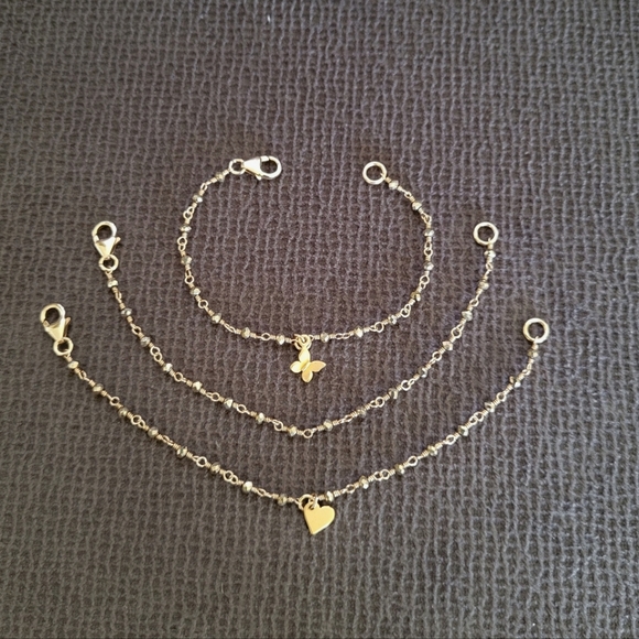 Source Unknown Other - ✨️HP✨️ Dainty Gold💛 Pyrite Bracelet Trio3️⃣ - NWOT